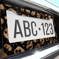 thumbnail image 6 of 1 Pcs Golden Sparkle License Plate Frame, License Plate Cover for Car Decorative Parts, Aluminum License Plate Bracket Holder Rust-Proof Weather-Proof for US Standard Car, 6 of 9