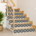 thumbnail image 4 of Mi Alma Removable Vinyl Floral Black Backsplash Tile Stickers, 24pcs, 4 of 10