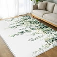 thumbnail image 4 of Eucalyptus Leaves 8x10 Area Rugs, Spring Farmhouse Retro Botanical Non-Skid Rubber Backing Large Rectangle Rugs - Living Room Bedroom Home Office, Indoor Floor Mat Carpets Washable Rug, 4 of 9