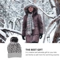 thumbnail image 5 of Woolen Hat Woman Leopard Beanie Hat with Fur Pom Warm Knitted Winter Hat, 5 of 5