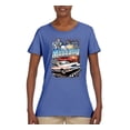thumbnail image 2 of Wild Bobby Mustang Untamed American Spirit Ford Cars and Trucks Women Graphic Tee, Light Blue, XX-Large, 2 of 6