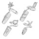 thumbnail image 3 of 1 set/ 4pcs tapas de anillo de clavo de diez rango de diario brillante cubiertas de anillo de punta de dedo joyas decorativas de anillo de dedo para damas (estilo aleatorio), 3 of 8