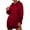 Wine, variant on QUYUON Long Hooded Sweatshirt Women Hoodies Dress Drawstring Pockets Long Sleeve Hoodie Pullover Tops Side Split Hem Blouse Shirts Fall Sweatshirts Winter Sweater Coat Blue L