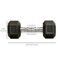 thumbnail image 4 of Soozier Total 20lbs(10lbs Each) Rubber Dumbbell Weight Set for Fitness Training, 4 of 9