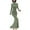 Green, variant on IROINNID Women's Long Sleeve Dress: Casual Round Neck Dresses Twist Waist Ribbed Knit Bodycon Slit Cocktail Party Dress