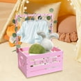 thumbnail image 7 of PPgejGEK Wooden Shower Gift Basket 40x30x20cm/15.75x11.81x7.87in with Handle Laundry Storage Box for Baby Clothes Toys Nursery Organization Party Decor, 7 of 7
