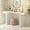 White, variant on Large 60-Inch Console Table with Geometric Clean Lines Design,Stylish Entryway Table with Painted Finish and Adjustable Feet,Suitable for Living Room,Entryway,Hallway