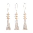 thumbnail image 4 of Wood Bead Garlands Farmhouse Shell Beads Tassels String Pendant for Beach Bag, 4 of 9