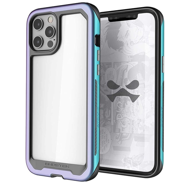 Funda GHOSTEK Atomic para iPhone 12 PRO MAX Aluminio Prismatic transparente Ghostek GHOCAS2584