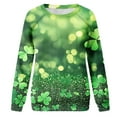 thumbnail image 5 of TrendVibe365 Green Sweatshirt for Women Plus Size Women St Patricks Day Long Sleeve Round Neck Polyester No Hood Casual St. Patricks Day Blouse Tops for Irish Themed Gifts XL, 5 of 8