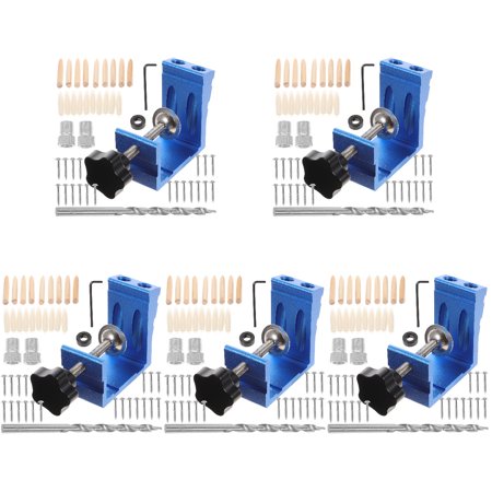 

FRCOLOR 5 Sets Pocket Hole Jig 15 Degree Angle Drill Guide Pocket Jig Hole Drill Guide