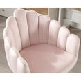 thumbnail image 2 of Dayalane Kids Swivel Chair with Finger Shaped Back, Pink Velvet, Height 17.5" to 21.5", 2 of 9