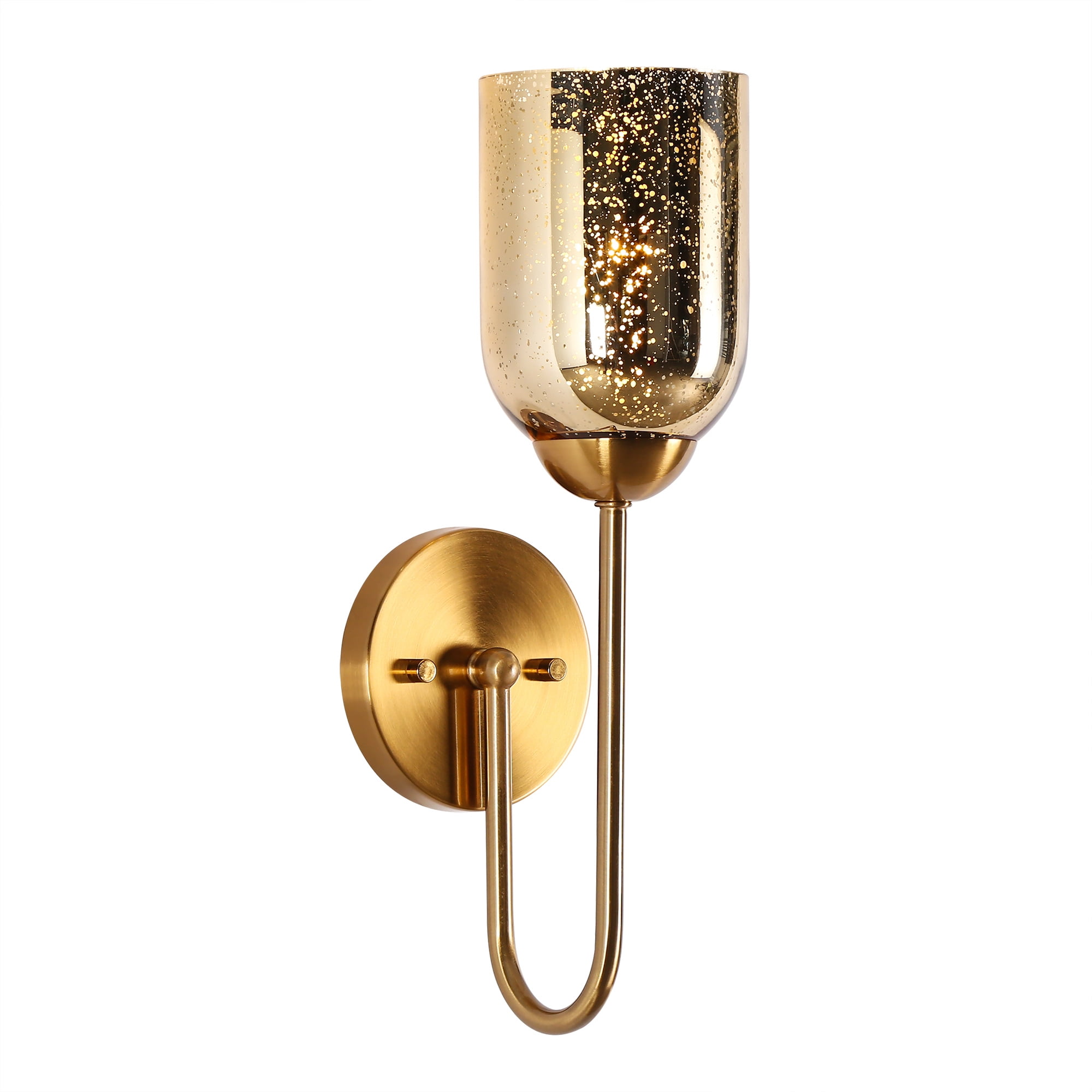 LNC Euniecstasy 4.7-in W 1-Light Polished Gold Modern Led,Incandescent Wall Sconce
