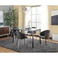 thumbnail image 5 of LumiSource Chrome Metal, Grey PU Claire Chair - Set of 2, 5 of 13