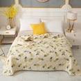 thumbnail image 2 of Ohufall Cooling Comforter Yellow Pineapple Print Cotton Comforter Lightweight Quilt Breathable Washable Summer Bedding For Spring Fall Use, 2 of 6