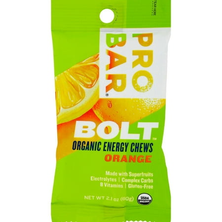 Probar Bolt Energy Chews, Organic Orange, 2.1 Oz