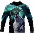 thumbnail image 3 of Nueva sudadera con capucha con estampado 3D de león gráfico para hombre, sudadera con capucha de manga larga, sudadera con capucha con bolsillo frontal y estampado de primavera, 3 of 5