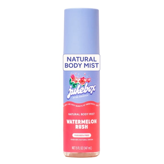 Jukebox Womens Natural Body Mist with Glycerin, Paraben Free, Hydrating & Moisturizing Body Mist for Women, Watermelon Rush, 5 fl Oz