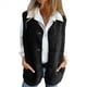thumbnail image 1 of Chalecos de Forro con Cuello en V para Mujer, Chaquetas de Felpa con Botones, Sin Mangas, con Bolsillos. Negro XXXL, 1 of 6