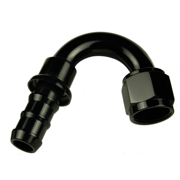 -08 150 Degree AN Hose End Push Lock - Clear