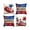 F001- Style A, variant on 18X18 in Pillow Covers, Blue Throw Pillows, Patriotic Party Decorations, God Bless America Themed Decor, Couch Accent Pillows Set of 4, Home Living Room Decor