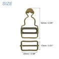 thumbnail image 2 of Overall Buckles 4 Sets Metal Suspender Replacement Buckles 25mm Bronze Tone, 2 of 6