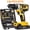2PC Battery, variant on Shinylink Cordless Drill, 21V Power Drill Set W/ 2xBattery, Electric Drill, 2-Speed Transmission For Screwdriving And Drilling, Yellow