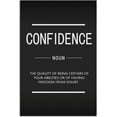 thumbnail image 2 of Motivational Wall Art Inspirational Canvas Painting Print Poster Confidence Noun Positive Quotes Office Studio Frame Home Decoration12x18, 2 of 6