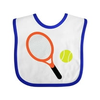 Inktastic Tennis Racket and Ball Boys or Girls Baby Bib