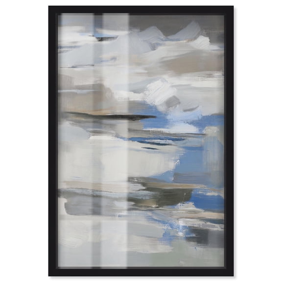 Impastoed Atmosphere II Shadowbox Print Modern Wall Decor by Art Remedy, Black Frame, 10 x 15