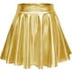 thumbnail image 4 of Minifalda skater plisada acampanada brillante para mujer Fokelyi WRMH-1519-2, 4 of 9