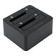 thumbnail image 2 of Base para disco duro externo USB C 3.0 a SATA compatible con clonador de HDD SSD de 16 TB y 5 Gbps para bahía doble de 2,5 y 3,5 pulgadas SATA I II III SSD HDD enchufe de la UE, 2 of 10