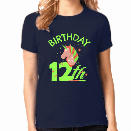 12th Birthday Girl 12 Year Old Girl 12th Birthday Unicorn Shirts for Girls Cute Birthday Girl Shirt