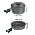 thumbnail image 2 of Homoyoyo Ustensiles de Cuisine de Camping 1 Ensemble de Casseroles Rondes Noires pour Randonnée, 2 of 7