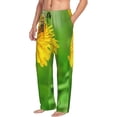 thumbnail image 6 of Pofeuu Bees Pollinates A Yellow Dandelion Print Men's Pajama Pants, Soft Lounge Pajama Pants with big pockets for Men Plaid Pj Bottoms-Medium, 6 of 6