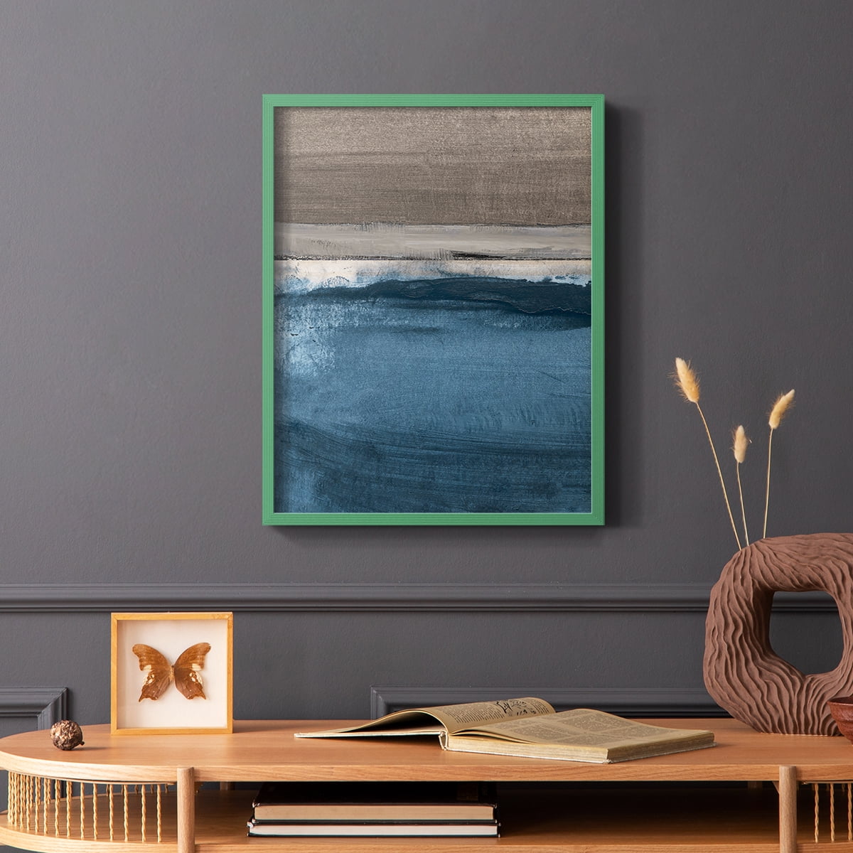 Midnight Sky I in Green Solid Wood 8 x 10 Framed Print