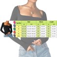 thumbnail image 4 of BOBOGOJP Women Fashion Tight Low Square Neck Long Sleeve T Shirt Top Thermal Underwear Top for Women Pack Womens Thermal Tops Long Sleeve plus Thermal Top (Blue,XXL), 4 of 4