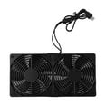 thumbnail image 1 of 120mm 5V USB Powered PC Router Dual Fan USB Axial Radiator For Computer, 1 of 11