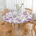 thumbnail image 2 of Elastic floral tablecloth with vibrant print, waterproof polyester fabric for 44-52 inch round tables, extra large size, 2 of 5