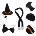 thumbnail image 3 of juego de gorro y bufanda para mascota, pajarita, sombrero de bruja de lagarto, decoración para fiesta de Halloween, ropa para hámster, accesorios., 3 of 6