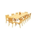 thumbnail image 2 of Grade-A Teak Dining Set: 10 Seater 11 Pc: 118" Rectangle Table And 10 Giva Chairs (2 Arm & 8 Armless Chairs) Outdoor Patio WholesaleTeak #51GV2411, 2 of 5