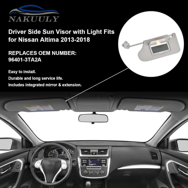 2016 nissan altima driver 2024 side sun visor replacement