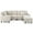Beige, variant on Gymax L-shaped Sectional Corner Sofa Set Living Room Furniture w/ Storage Ottoman Grey