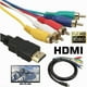 thumbnail image 1 of HDMI to RCA Cable, HDMI to 5 RCA Converter Adapter Cable, 1080P HDMI to AV-2025, 1 of 5