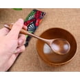 thumbnail image 3 of Creative Japanese Style Wooden Spoon with Twine Tie, Natural Wood Soup Teaspoon for Kitchen Cooking, Small Wooden Spoon for Coffee Honey and Tea, Catering Utensil for Home and Cafe Use, Brown, 3 of 4