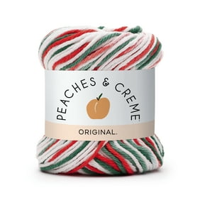 Peaches & Creme Ombre 4 Medium Cotton Yarn, Yuletide 2oz/56.7g, 95 Yards