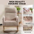 thumbnail image 5 of Modern Teddy Fabric Rocking Chair, Upholstered Nursery Glider, 5 of 9
