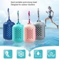 thumbnail image 3 of Cooling Towel Ice Sports Towel, Cooling Quick-Drying Towel for Athletes, Microfiber Towels for Neck with Silicone Case, Suitable for Hiking, Camping, Traveling, Gym, 3 of 5
