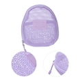 thumbnail image 3 of Bolsas de maquillaje de malla de mano únicas 1 Pc poliéster púrpura claro 4.92in, 3 of 5