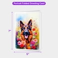 thumbnail image 5 of Welcome Spring Summer German Shepherd Portrait Flower Blue Sky 5x7in Folded Greeting Card Alsatian Dog Lover Gifts Single Note Card with Envelope - 12001, 5 of 5